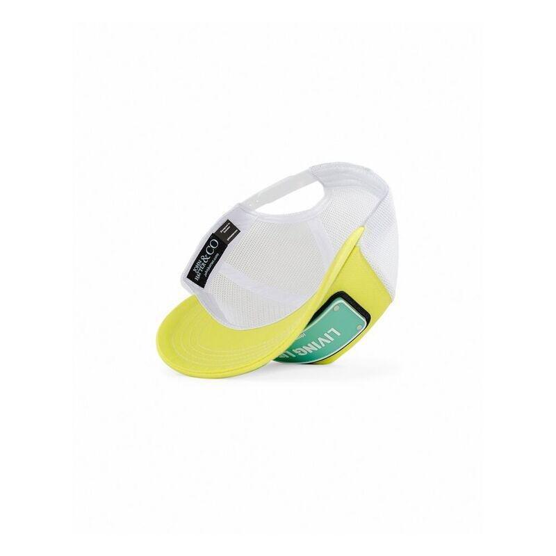 John Hatter Living Life Rubber Patch Cap Unisex Cap Yelow And White, , large image number 1