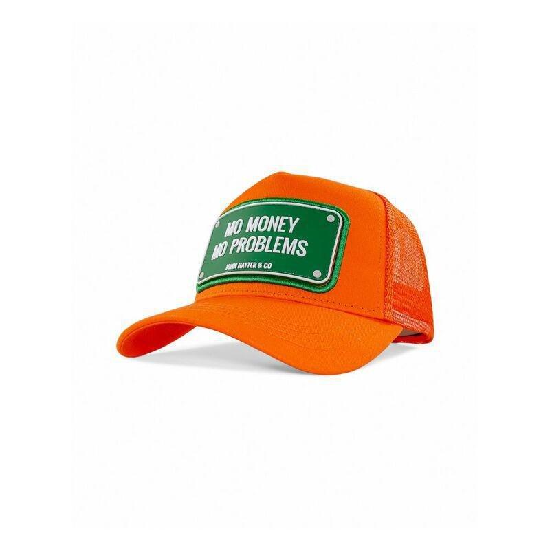 John Hatter Mo Money Mo Problems Rubber Patch Cap Unisex Cap Orange, , medium