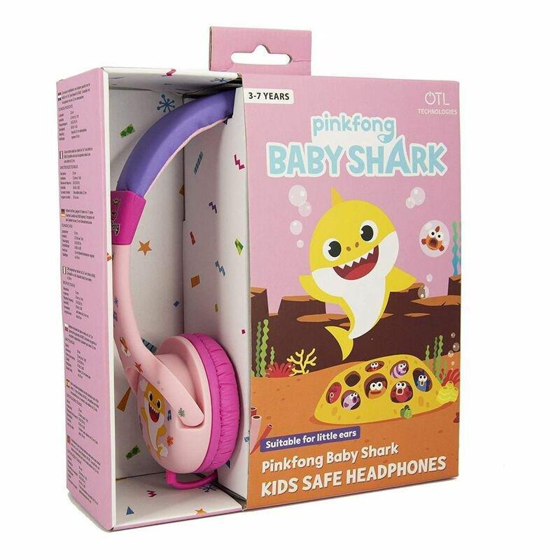 OTL Technologies Baby Shark Écouteurs pour enfants avec limiteur de volume