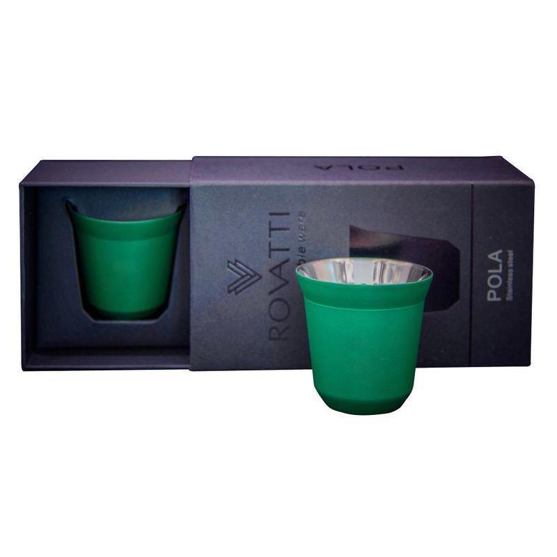 Rovatti Pola Stainless Steel Cup Green 85ml, , large image number 0
