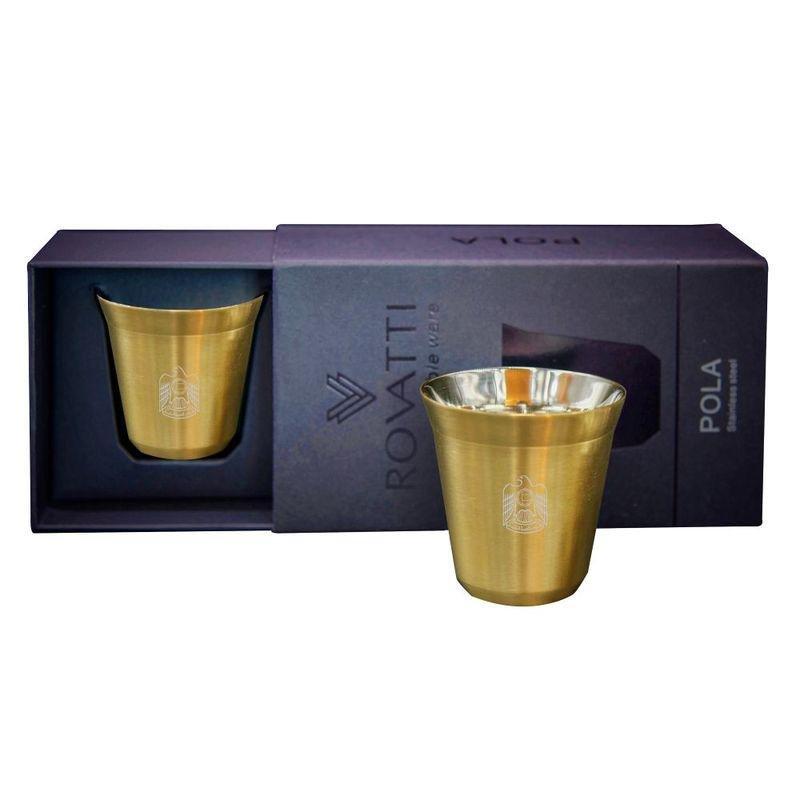 Rovatti Pola UAE Stainless Steel Cup Gold 85ml, , medium