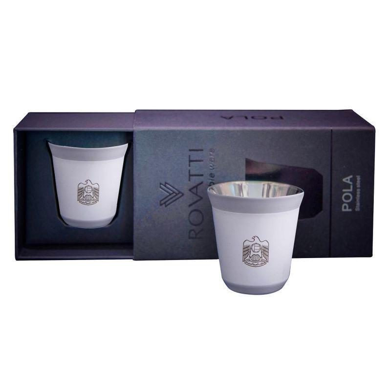 Rovatti Pola UAE Stainless Steel Cup White 85ml, , large image number 0