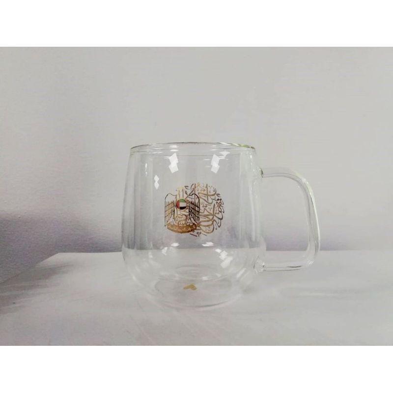 Rovatti UAE Nevoso Double Glass Nescafe Cup Gold 350ml, , large image number 0