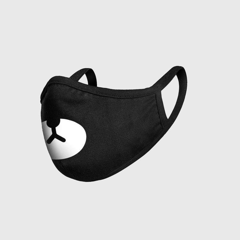 Mister Tee Bear Mouth Kids' Face Mask Black, , large image number 0