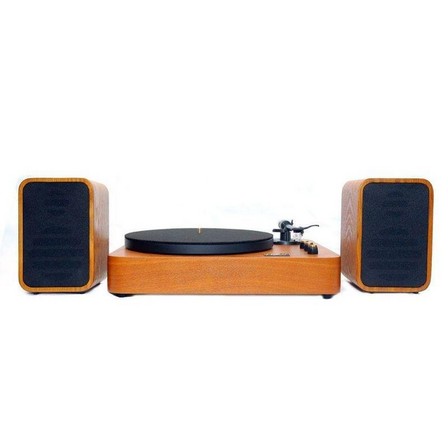 MJI - MJI MM2012 Turntable with Speakers - Natural Finish
