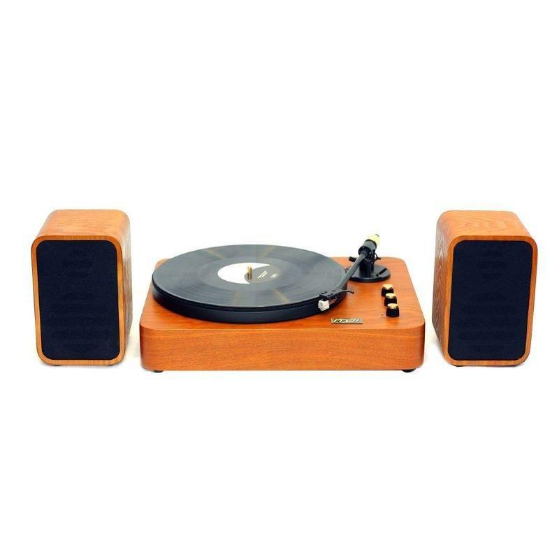 MJI MM2012 Turntable with Speakers - Natural Finish, , large image number 1