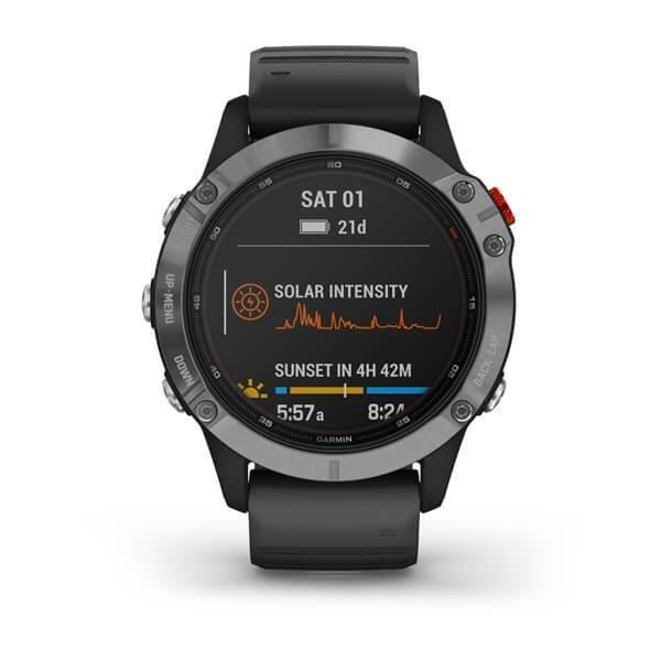 Garmin Fenix 6 Solar 47mm Silver with Black Band, , large image number 7