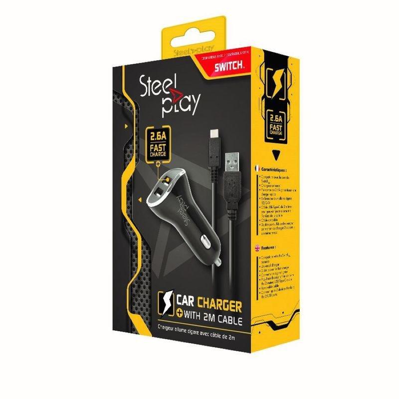 Steelplay Car Charger With 2M Cable for Nintendo Switch, , large image number 1