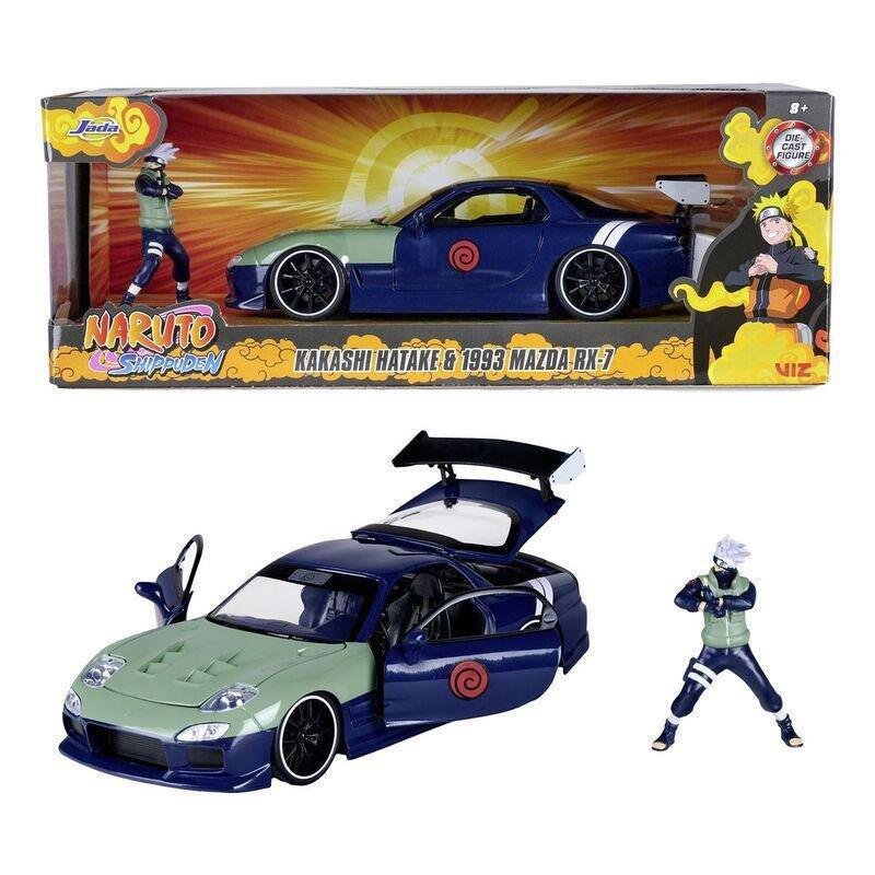 Jada Toys Anime Naruto Kakashi Hatake And 1993 Mazda RX-7 Diecast Model Car With Figure 1.24 Scale, , large image number 0