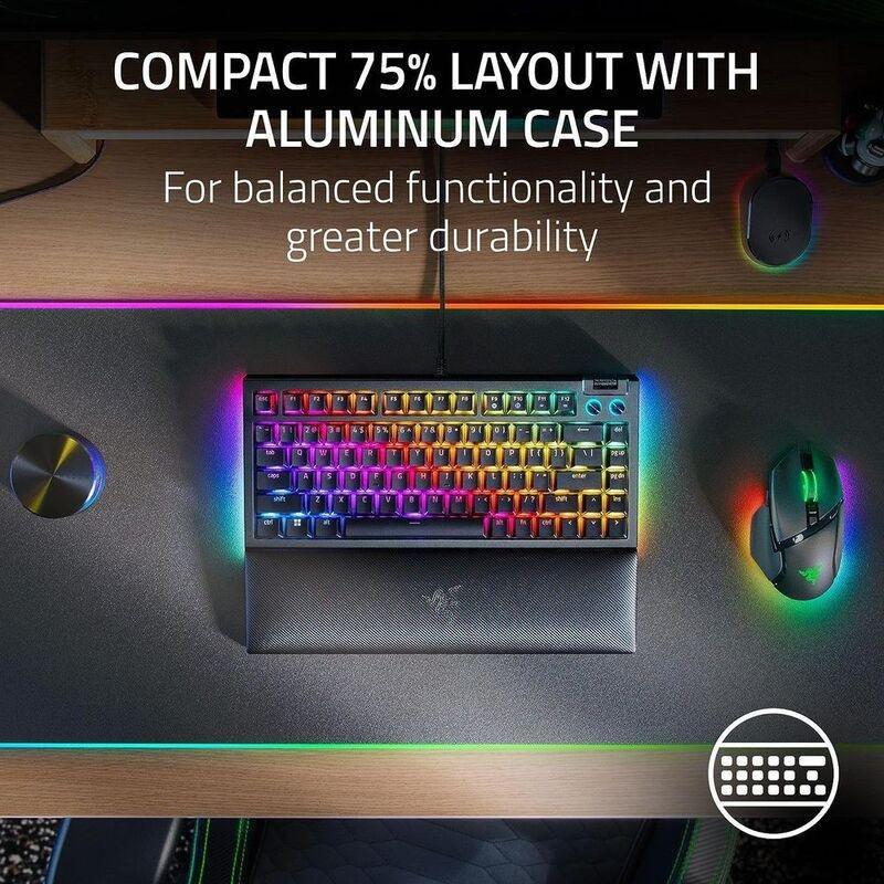 Razer BlackWidow V4 75% Hot-Swappable Mechanical Gaming Keyboard - Black (US English), , large image number 5