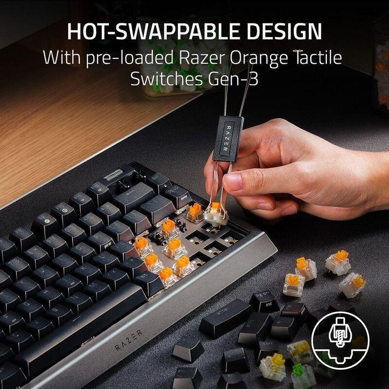 Razer BlackWidow V4 75% Hot-Swappable Mechanical Gaming Keyboard - Black (US English), , large image number 3