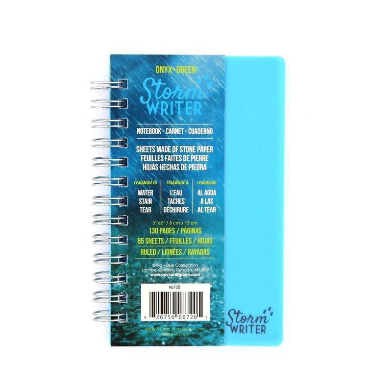 Onyx & Green Spiral Pocket Notebook Storm Writer 65 Ruled Stone Paper Sheets Tear and Stain Resistant Waterpro, , large image number 0