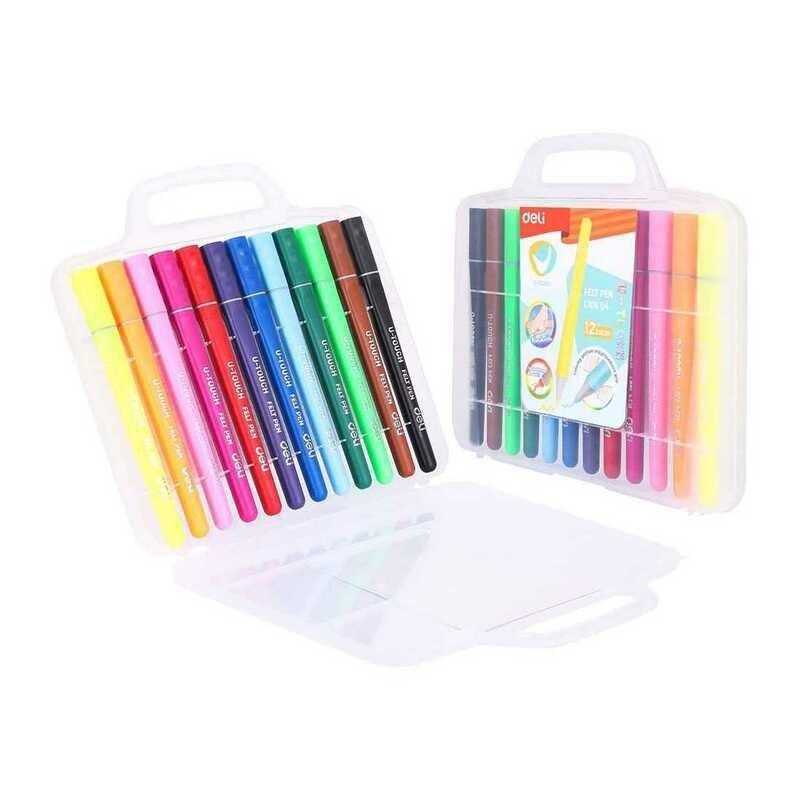 Deli Felt Pen 12 Colors, , large image number 0