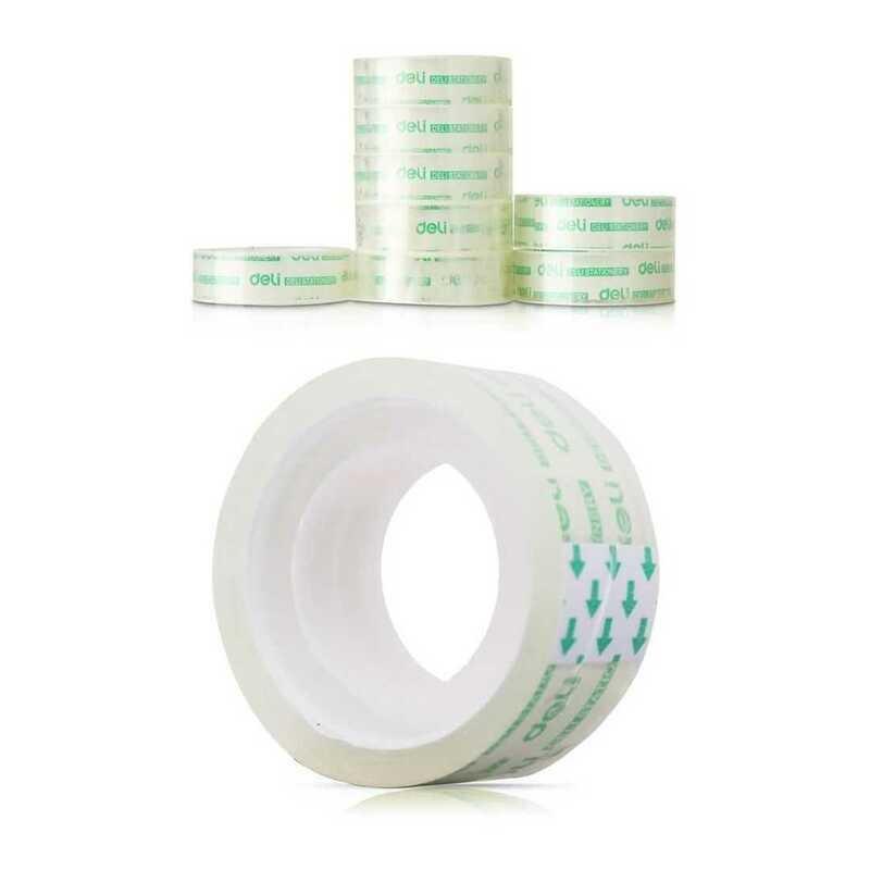Deli Office Tape 18 mm x 20Y x 38 mm 8 Rolls/Tube Transparent, , large image number 0