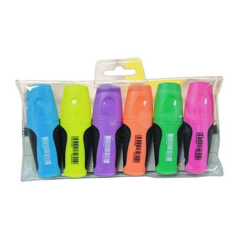 Deli 6Pcs Mini Highlighter 2Pk 2Yw 2Pe 2Be, , large image number 0