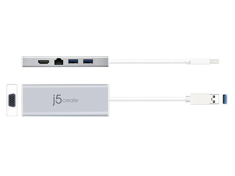 j5create USB 3.0 to VGA/HDMI/Ethernet/USB 3.1 Dock, , large image number 1