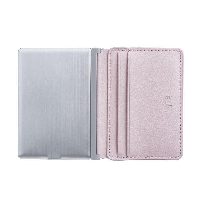 Ine Wallet & Charger Recycled Leather Pink, , large image number 0