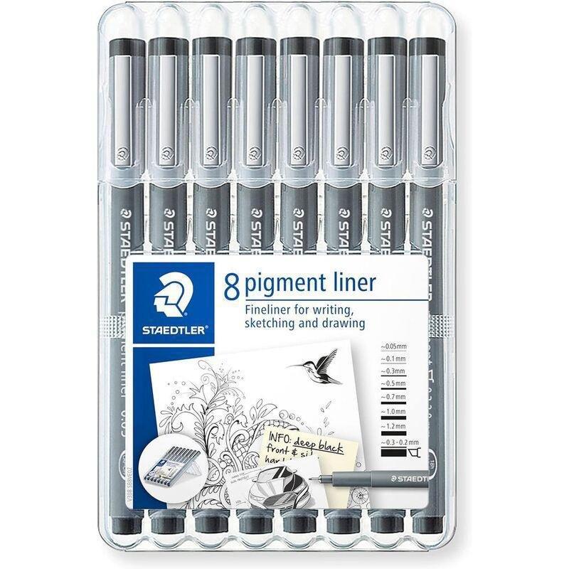Staedtler Pigment Liner 308 Pens (Set of 8), , medium