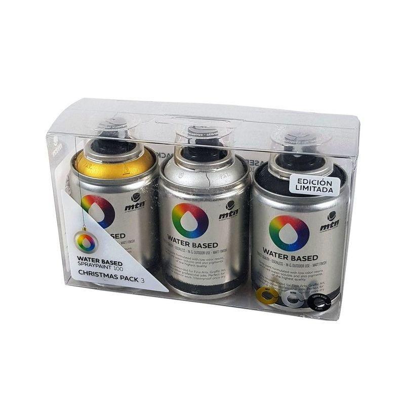 Montana Colors MTN WB 100 Water Based Spray Paint Christmas Pack Colors (Pack of 3), , large image number 0