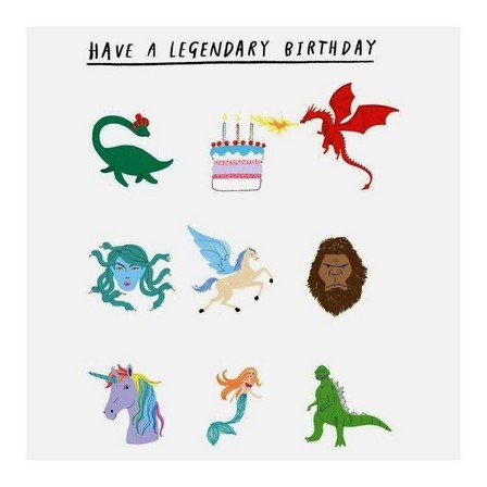 PIGMENT PRODUCTIONS - 20th Century Icons You're Legendary Greeting Card