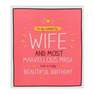 PIGMENT PRODUCTIONS - Happy Jackson Wife Marvellous Mrs 160 x 176 Greeting Card (17 x 15cm)