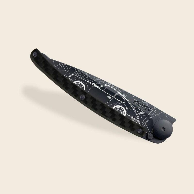 Deejo 37G Pocket Knife - Carbon Fiber/Young Timer (Black), , large image number 2