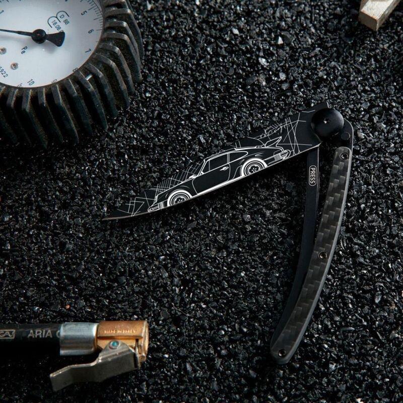 Deejo 37G Pocket Knife - Carbon Fiber/Young Timer (Black), , large image number 4