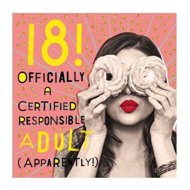 Nutty Neon 18 Certified Responsible Adult 160X156 Greeting Card, , large image number 0