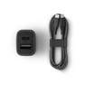 UNIQ - Uniq Votra Duo KIT 30W Car Charger With USB-C + USB-C To Lightning Cable Black