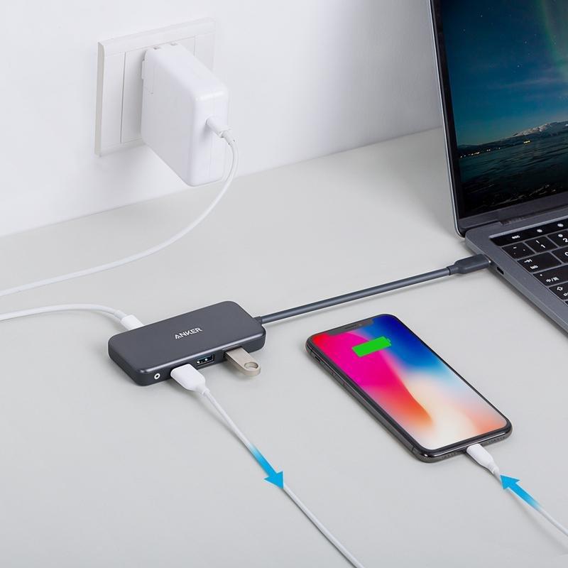 Anker Premium 4-In-1 1C3A Gray USB-C Hub, , large image number 6