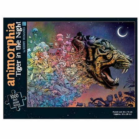 MICHAEL O'MARA - Animorphia Tiger In The Night 1000 Piece Puzzle | Kerby Rosanes