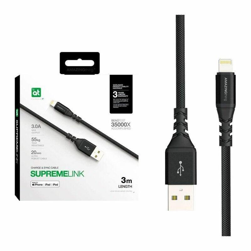 Amazing Thing Power Max Plus Lightning To USB-A Cable 3M Black, , large image number 0