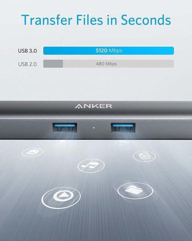 Anker Premium 5-In-1 3A 1H 1E Gray USB-C Hub, , large image number 2
