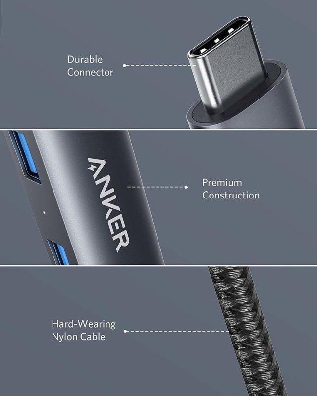Anker Premium 5-In-1 3A 1H 1E Gray USB-C Hub, , large image number 4