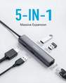 ANKER - Anker Premium 5-In-1 3A 1H 1E Gray USB-C Hub
