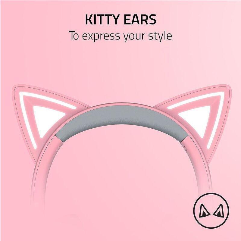 Razer Kraken Kitty V2 Wired RGB Headset with Kitty Ears - Quartz, , large image number 4