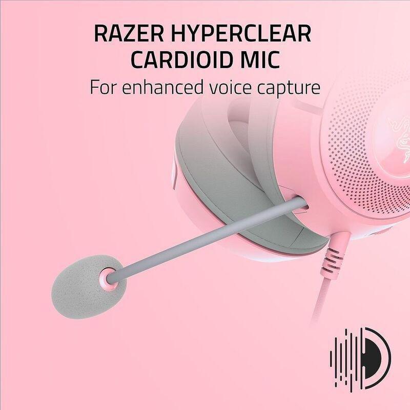 Razer Kraken Kitty V2 Wired RGB Headset with Kitty Ears - Quartz, , large image number 6