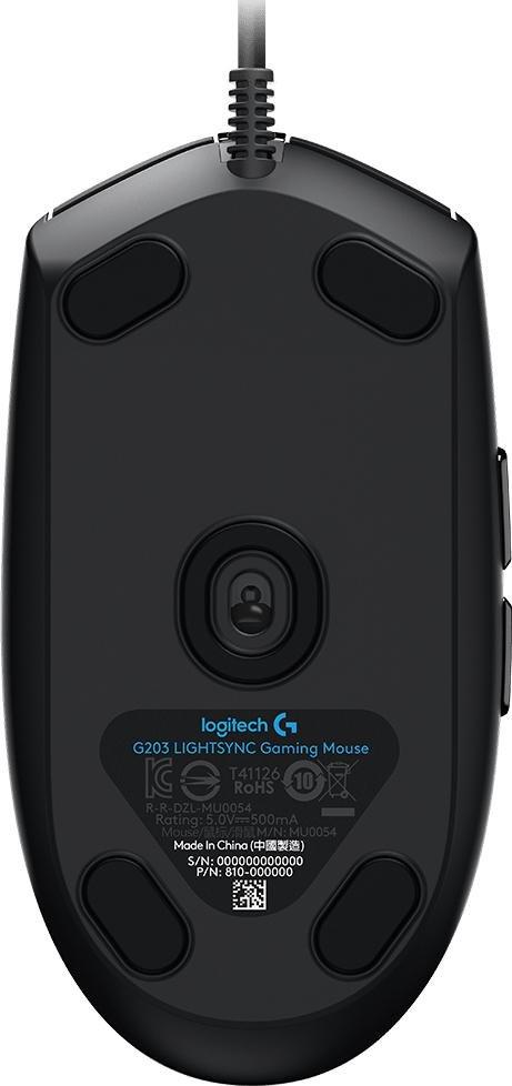 Logitech G 910-005796 G203 Lightsync Optical Gaming Mouse Black 8000 Dpi, , large image number 2