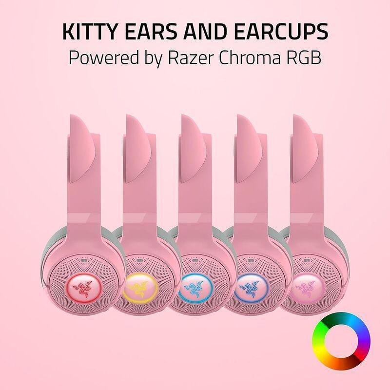 Razer Kraken Kitty V2 BT RGB Headset with Kitty Ears - Quartz, , large image number 4