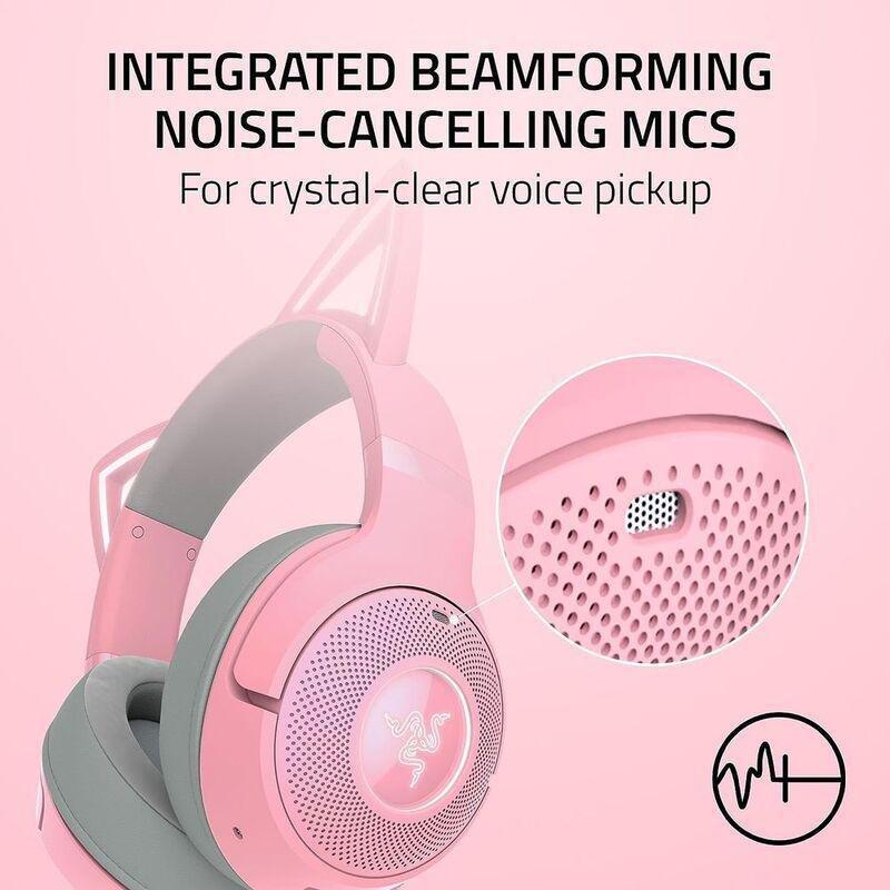 Razer Kraken Kitty V2 BT RGB Headset with Kitty Ears - Quartz, , large image number 7
