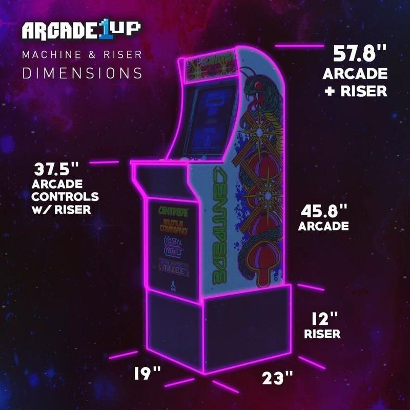 Arcade 1Up PAC-MAN with Light-Up Marquee/Stool/Riser 57.8-inch, , large image number 1