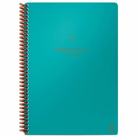 ROCKETBOOK - Rocketbook Fusion Executive Reusable Smart Notebook - Neptune Teal (6 x 8.8 Inch)