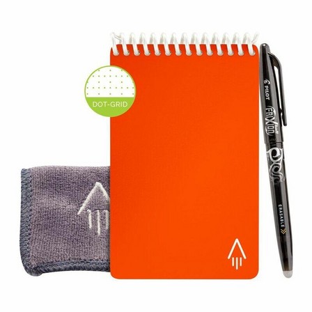 ROCKETBOOK - Rocketbook Mini Dot Grid Reusable Smart Notebook - Beacon Orange (3.5 x 5.5 in)