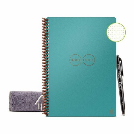ROCKETBOOK - Rocketbook Core Executive Lined Reusable Smart Notebook - Neptune Teal (6 x 8.8 in)
