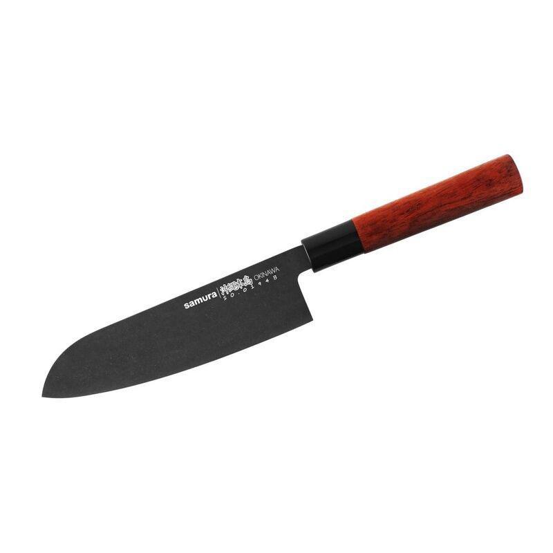 Samura Okinawa Stonewash Santoku Knife (6.9-Inch/175mm), , large image number 0