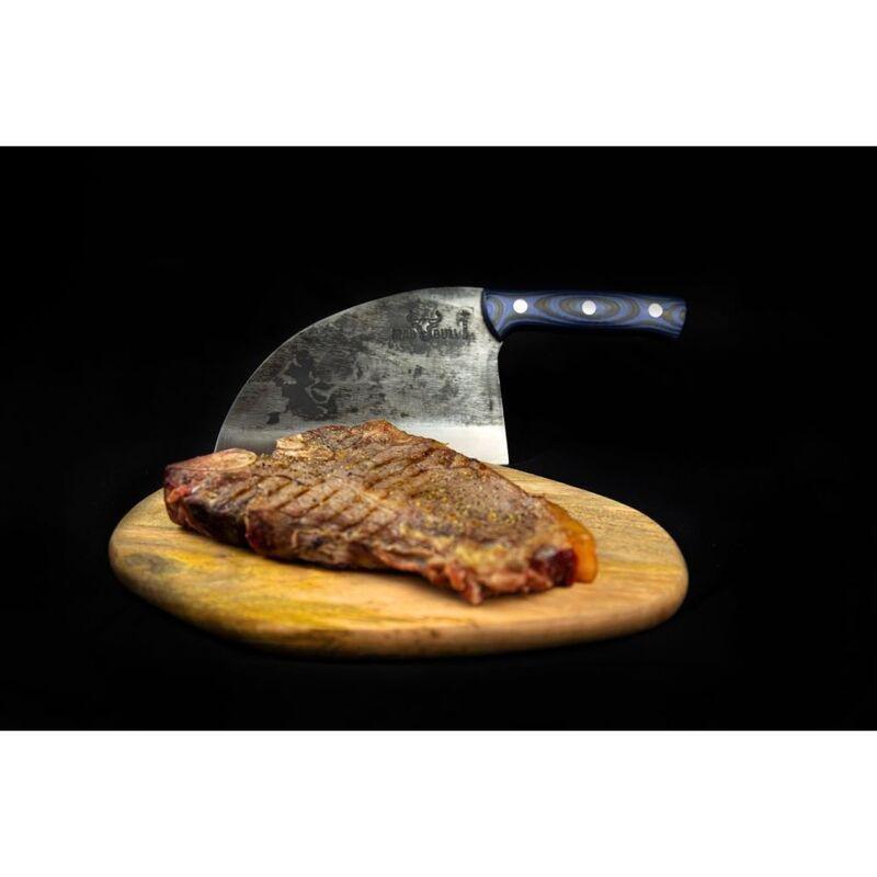 Samura Mad Bull Serbian Stainless Steel Chef’s Knife With Black & Blue Handle (7.0-Inch/ 180 mm), , large image number 3