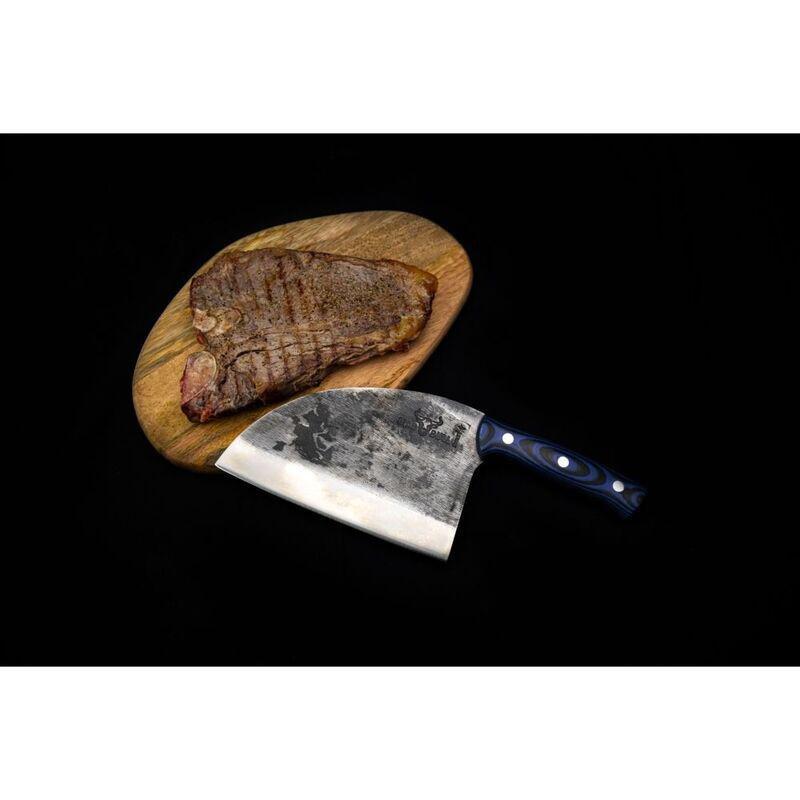 Samura Mad Bull Serbian Stainless Steel Chef’s Knife With Black & Blue Handle (7.0-Inch/ 180 mm), , large image number 5