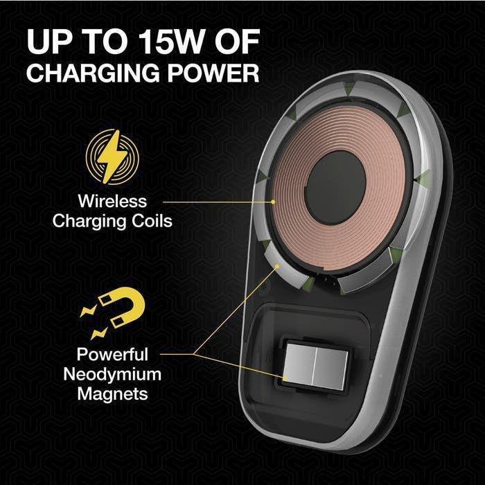 Scosche MagicMount Pro Charge5 Window/Dash MagSafe Compatible Magnetic Wireless Charging Phone Mount, , large image number 1