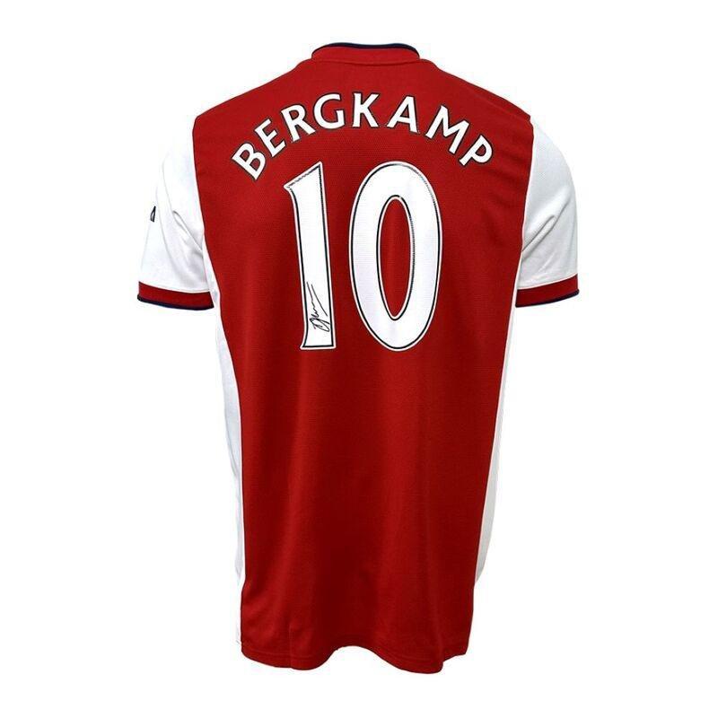 The Collect Room Dennis Bergkamp Back Signed Modern Arsenal Home Shirt, , large image number 1