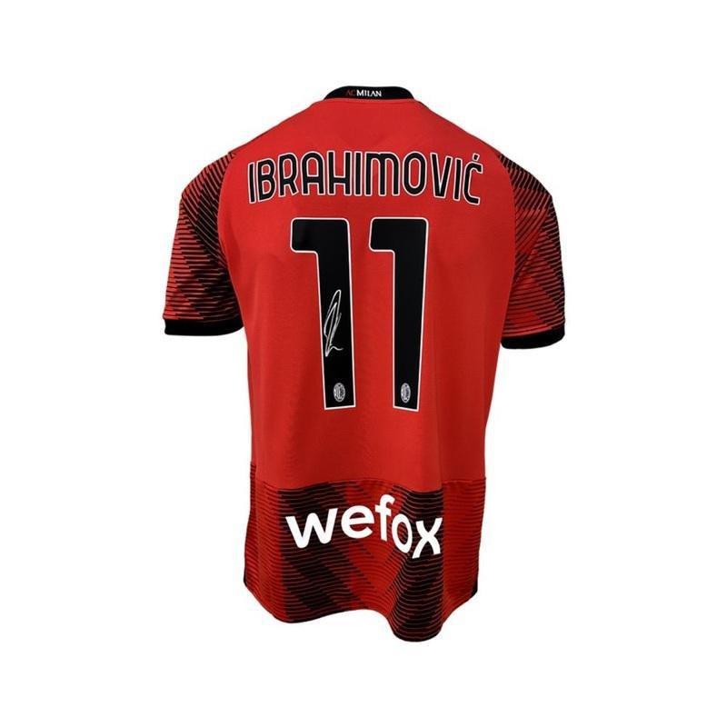 The Collect Room Zlatan Ibrahimovic Back Signed Modern Ac Milan Home Shirt, , large image number 1